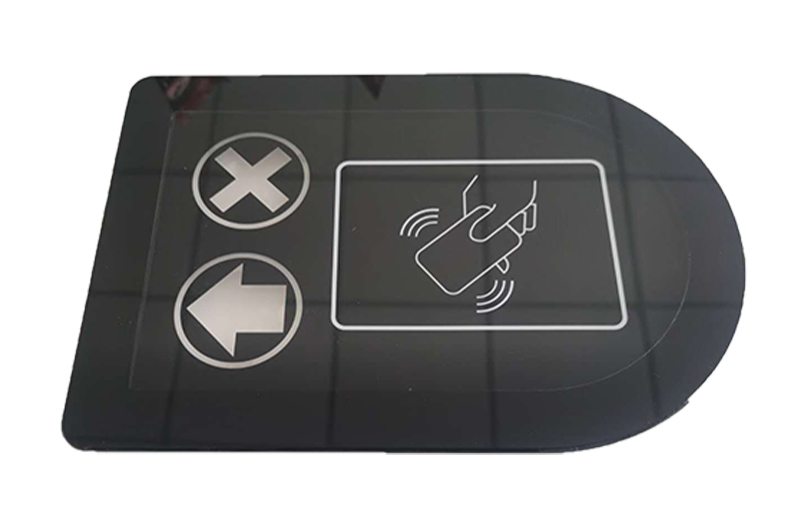 Silky acrylic card machine ramp panel