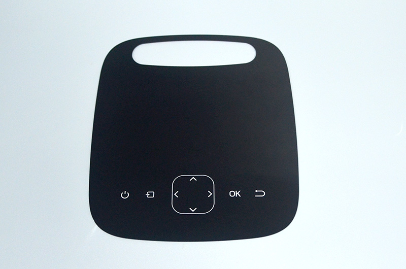 Audio player semiperphant button panel
